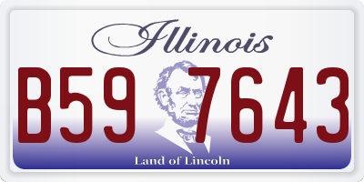 IL license plate B597643