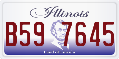 IL license plate B597645