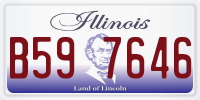 IL license plate B597646