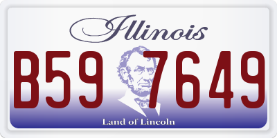 IL license plate B597649