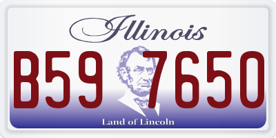IL license plate B597650