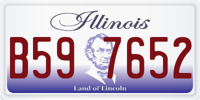 IL license plate B597652