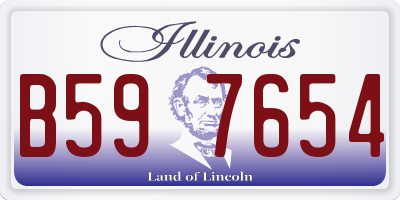 IL license plate B597654