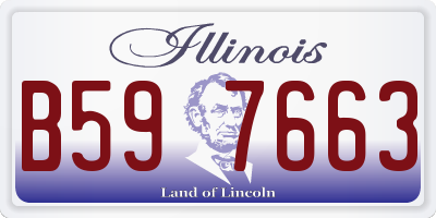 IL license plate B597663