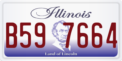 IL license plate B597664