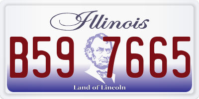 IL license plate B597665