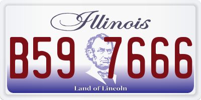IL license plate B597666
