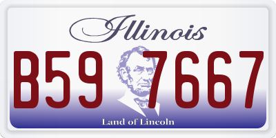 IL license plate B597667