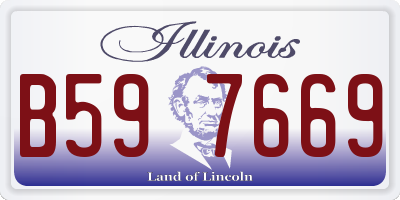 IL license plate B597669