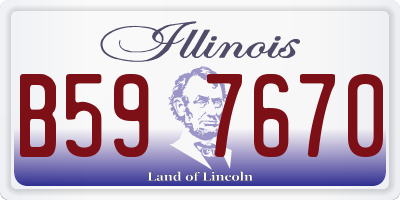 IL license plate B597670
