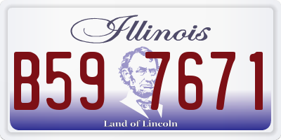 IL license plate B597671