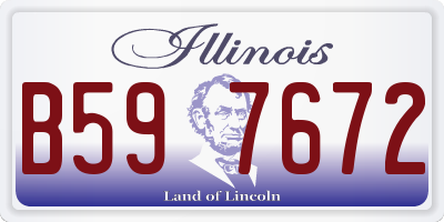 IL license plate B597672