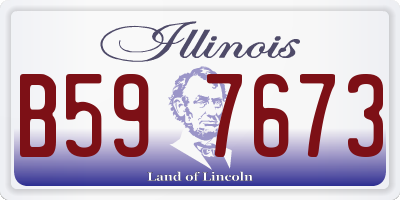 IL license plate B597673