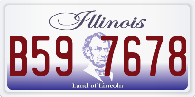 IL license plate B597678