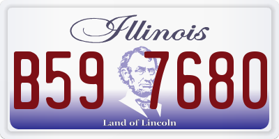 IL license plate B597680