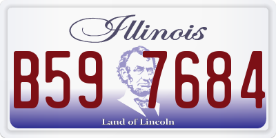 IL license plate B597684