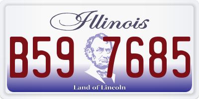 IL license plate B597685