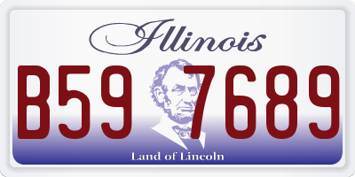 IL license plate B597689