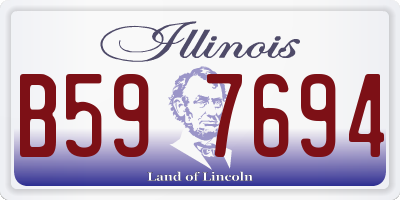 IL license plate B597694