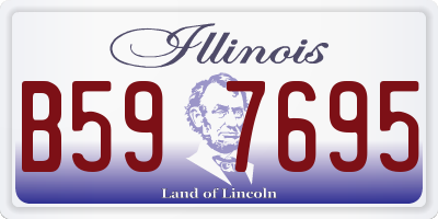 IL license plate B597695