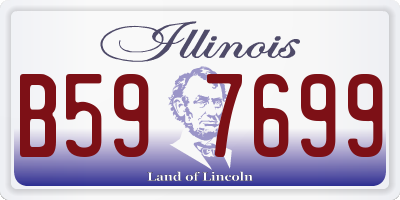IL license plate B597699