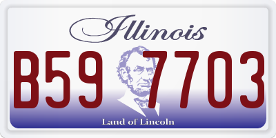 IL license plate B597703