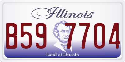 IL license plate B597704