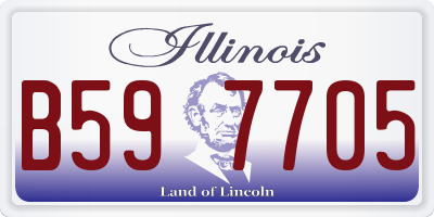 IL license plate B597705