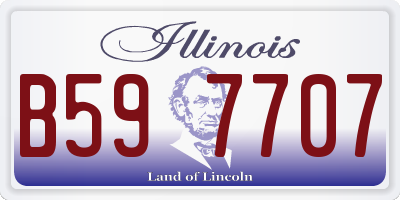 IL license plate B597707