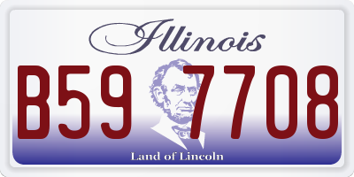 IL license plate B597708