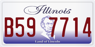 IL license plate B597714