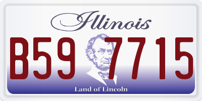 IL license plate B597715