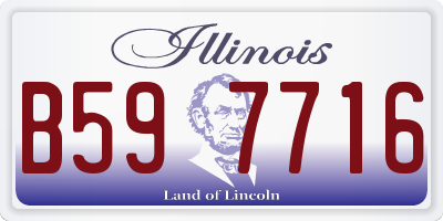 IL license plate B597716