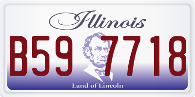 IL license plate B597718