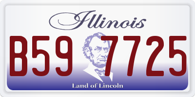 IL license plate B597725