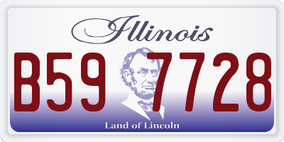 IL license plate B597728