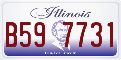 IL license plate B597731