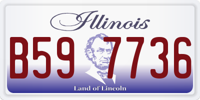 IL license plate B597736