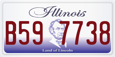 IL license plate B597738