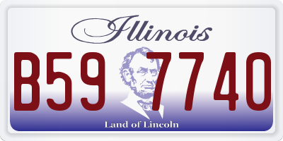 IL license plate B597740