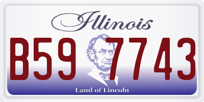 IL license plate B597743