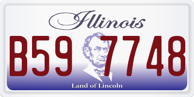 IL license plate B597748