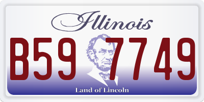 IL license plate B597749