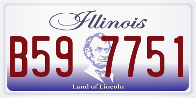 IL license plate B597751