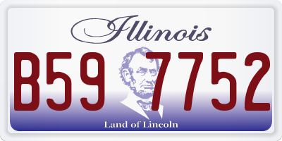 IL license plate B597752