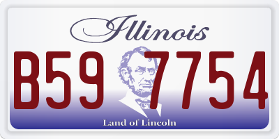 IL license plate B597754