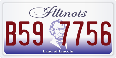 IL license plate B597756