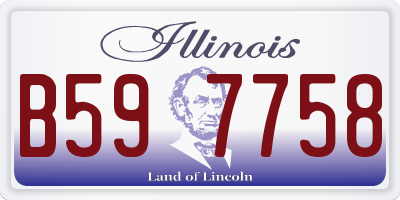 IL license plate B597758