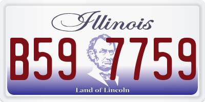 IL license plate B597759