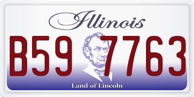 IL license plate B597763